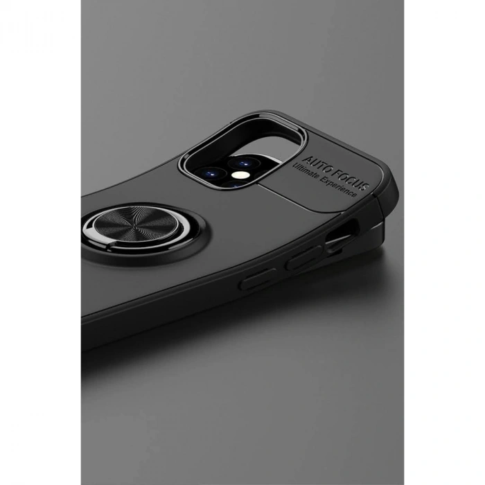 Apple İphone 12 Mini Kılıf Range Yüzüklü Silikon - Kırmızı