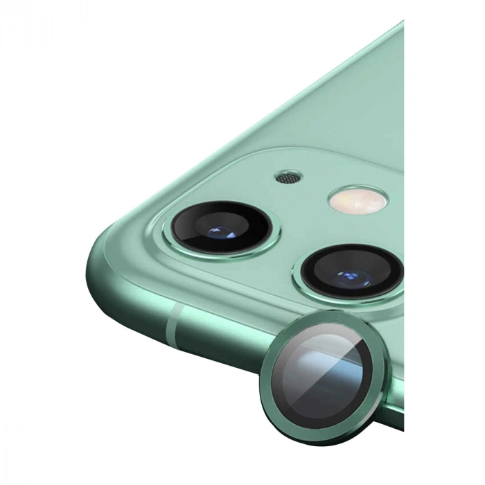 Apple İphone 12 Mini Raze Metal Kamera Lens - Yeşil