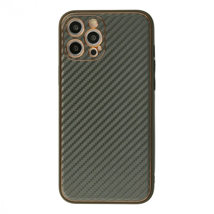 Apple İphone 12 Pro Kılıf Coco Karbon Silikon - Füme