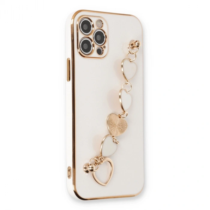 Apple İphone 12 Pro Kılıf Esila Silikon - Beyaz