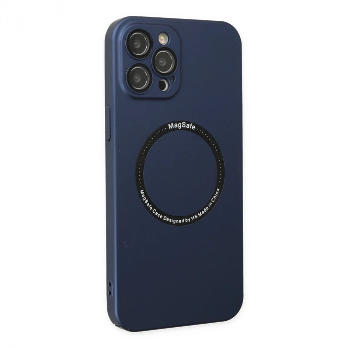 Apple İphone 12 Pro Kılıf Jack Magneticsafe Lens Silikon - Lacivert