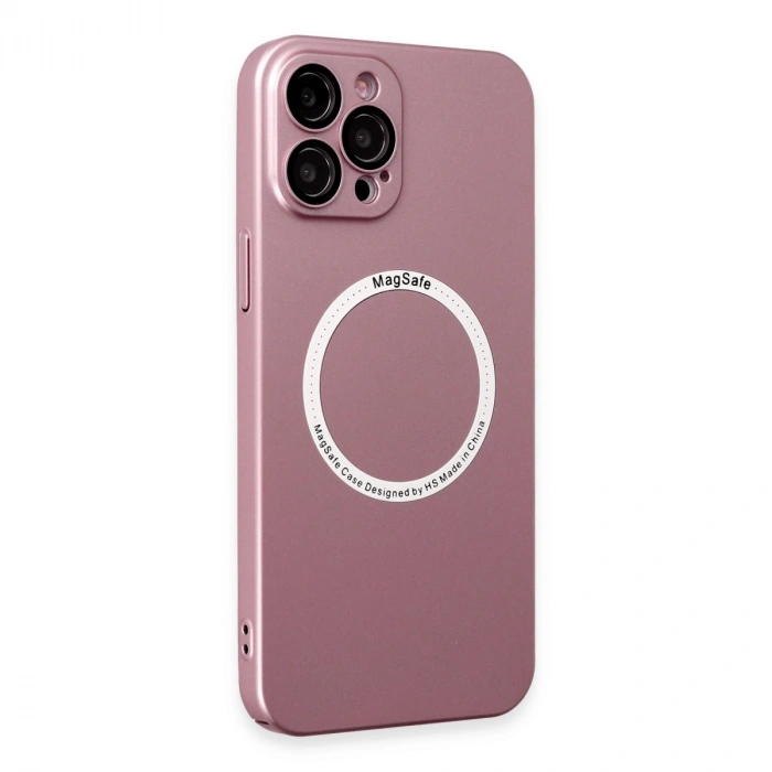 Apple İphone 12 Pro Kılıf Jack Magneticsafe Lens Silikon - Rose Gold