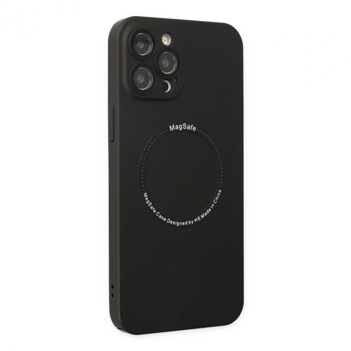 Apple İphone 12 Pro Kılıf Jack Magneticsafe Lens Silikon - Siyah
