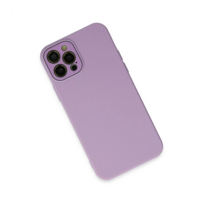 Apple İphone 12 Pro Kılıf Lansman Glass Kapak - Lila