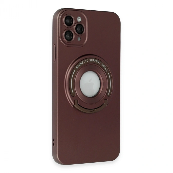 Apple İphone 12 Pro Kılıf Lukka Magneticsafe Kapak - Kahverengi