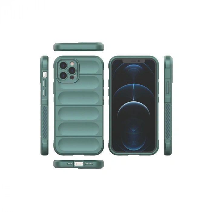 Apple İphone 12 Pro Kılıf Optimum Silikon - Koyu Yeşil