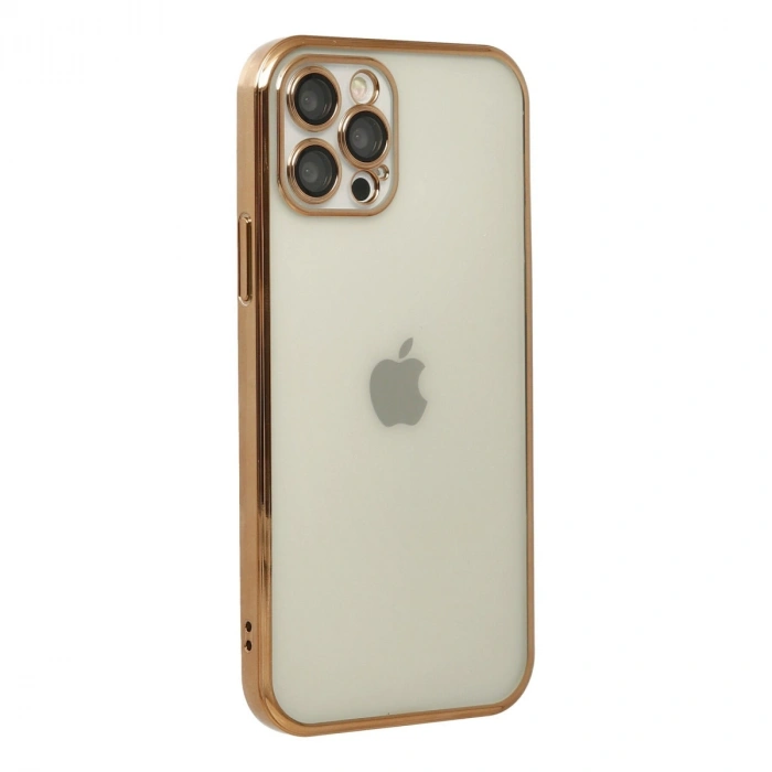 Apple İphone 12 Pro Kılıf Razer Lensli Silikon - Gold