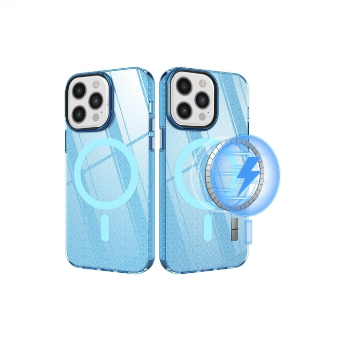 Apple İphone 12 Pro Max Kılıf Beta Magneticsafe Silikon - Mavi