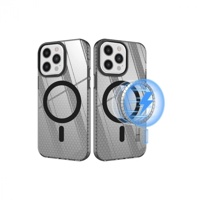 Apple İphone 12 Pro Max Kılıf Beta Magneticsafe Silikon - Siyah