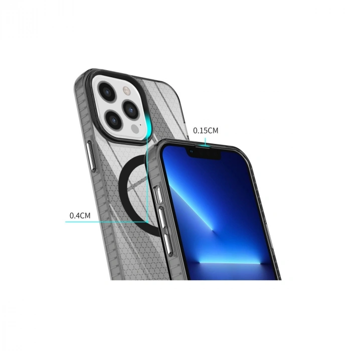 Apple İphone 12 Pro Max Kılıf Beta Magneticsafe Silikon - Siyah