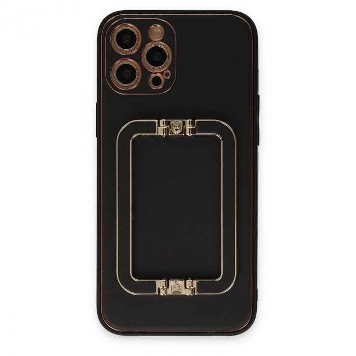 Apple İphone 12 Pro Max Kılıf Coco Elit Kapak - Siyah
