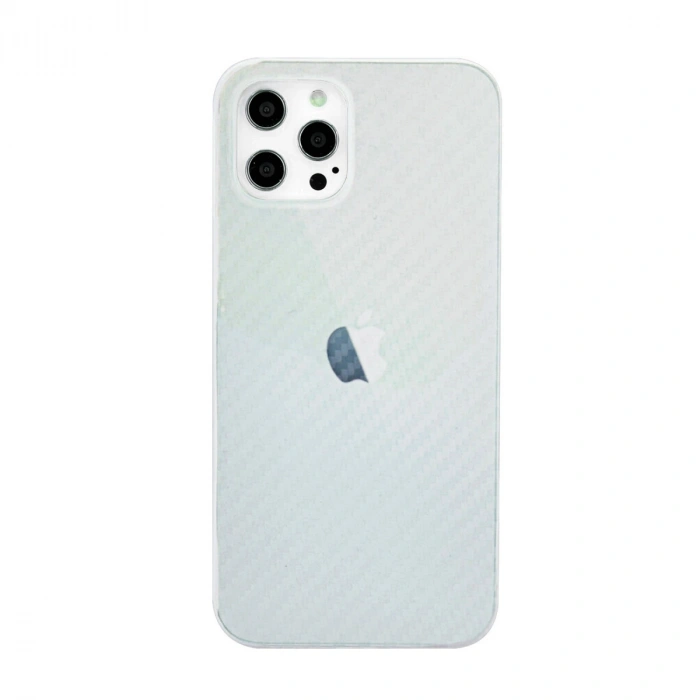 Apple İphone 12 Pro Max Kılıf Karbon Pp Silikon - Şeffaf