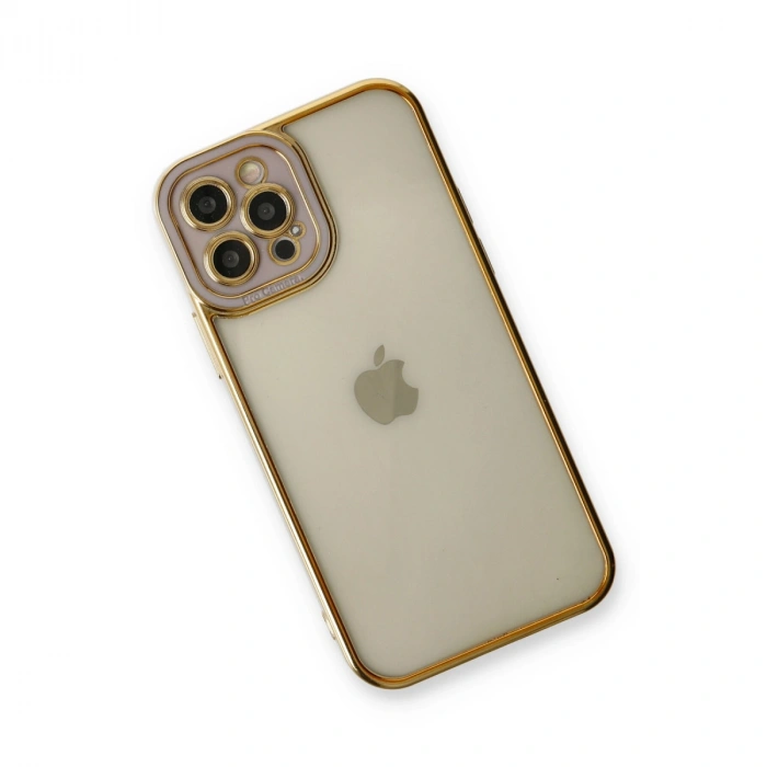 Apple İphone 12 Pro Max Kılıf Liva Lens Silikon - Lila