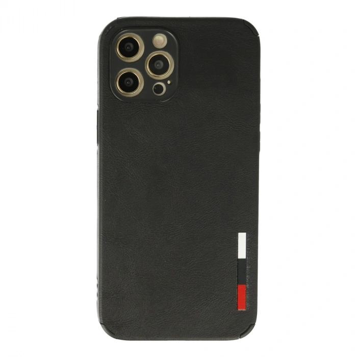 Apple İphone 12 Pro Max Kılıf Loop Deri Silikon - Siyah
