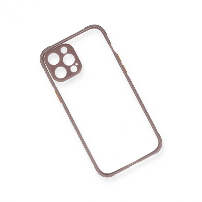 Apple İphone 12 Pro Max Kılıf Miami Şeffaf Silikon - Açık Mor