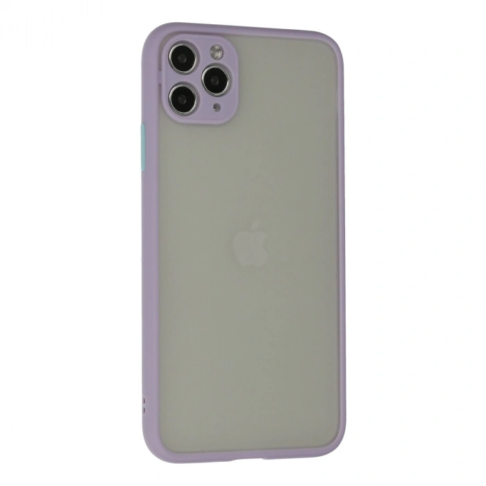 Apple İphone 12 Pro Max Kılıf Montreal Silikon Kapak - Mor