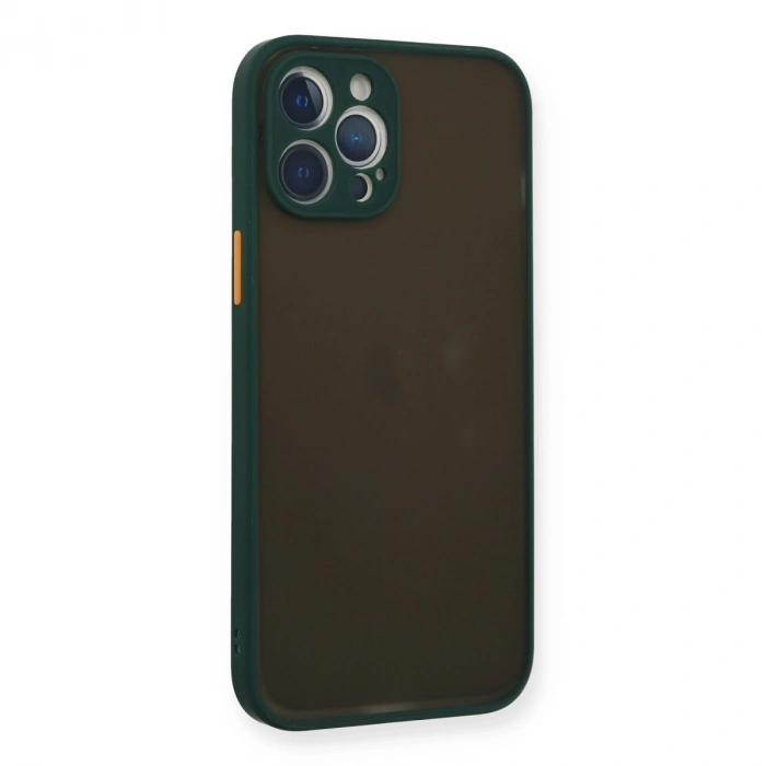 Apple İphone 12 Pro Max Kılıf Montreal Silikon Kapak - Yeşil