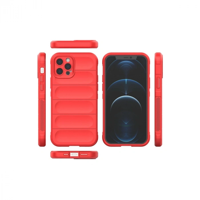 Apple İphone 12 Pro Max Kılıf Optimum Silikon - Kırmızı