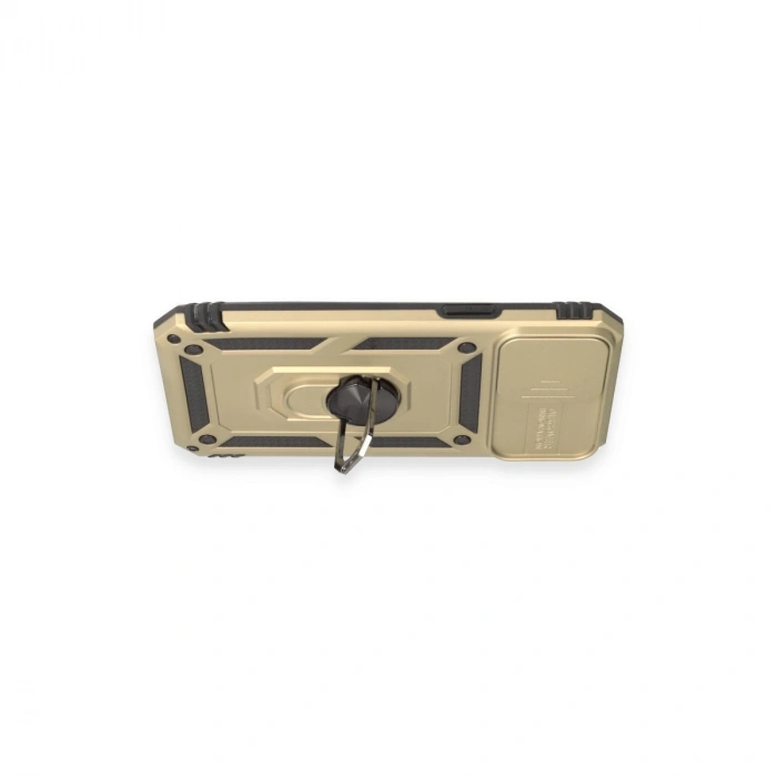 Apple İphone 12 Pro Max Kılıf Pars Lens Yüzüklü Silikon - Gold
