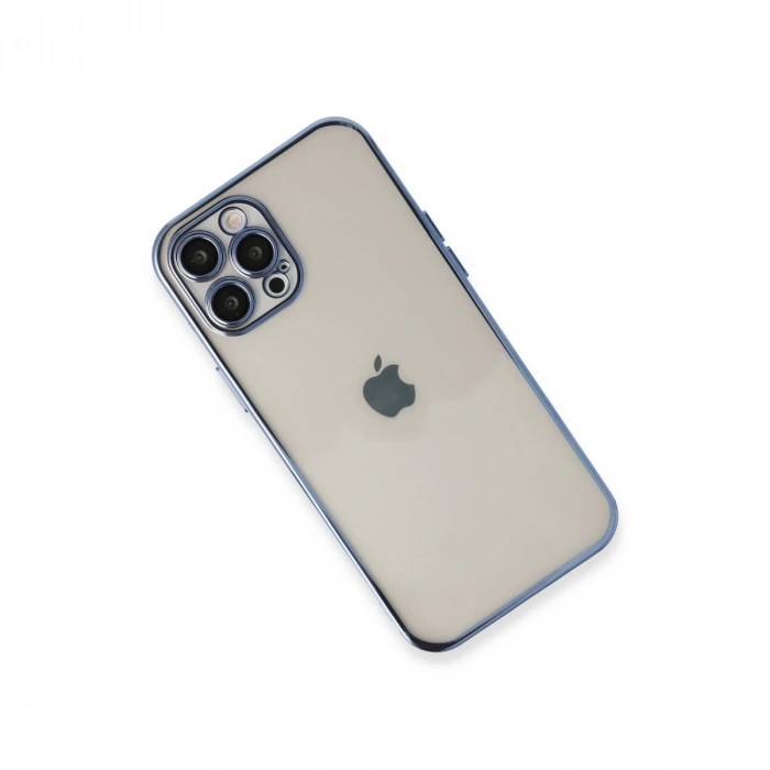 Apple İphone 12 Pro Max Kılıf Razer Lensli Silikon - Açık Mavi
