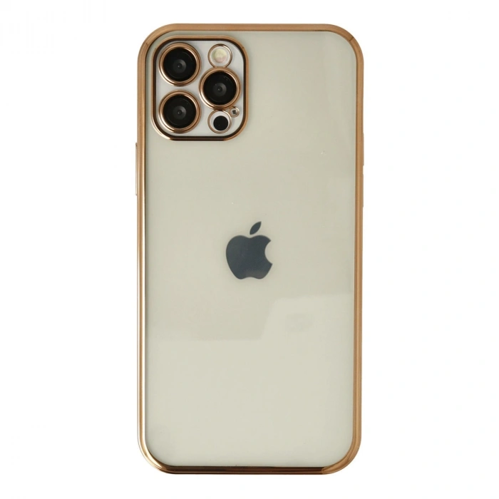 Apple İphone 12 Pro Max Kılıf Razer Lensli Silikon - Gold