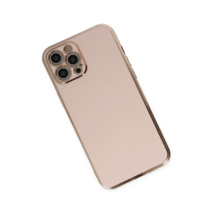 Apple İphone 12 Pro Max Kılıf Volet Silikon - Pembe