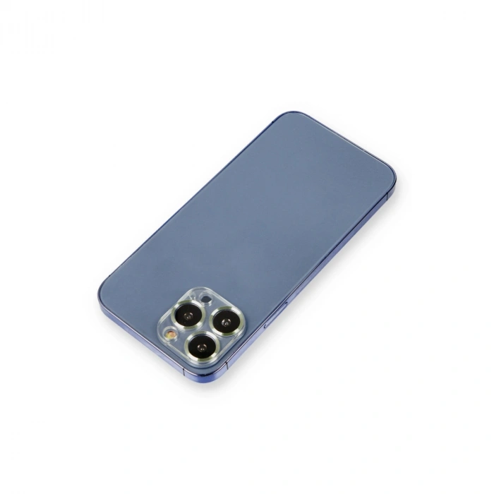Apple İphone 12 Pro Metal Kamera Lens Koruma Cam - Açık Yeşil