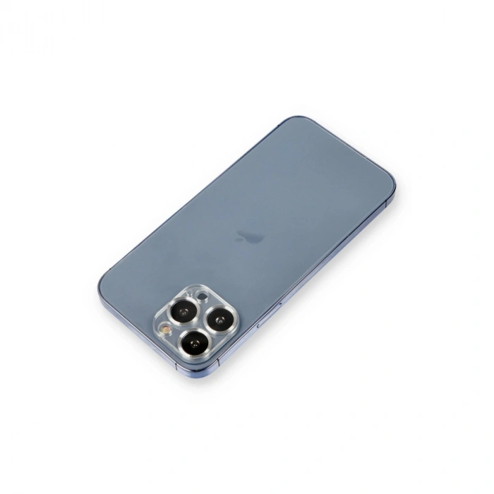 Apple İphone 12 Pro Metal Kamera Lens Koruma Cam - Gümüş