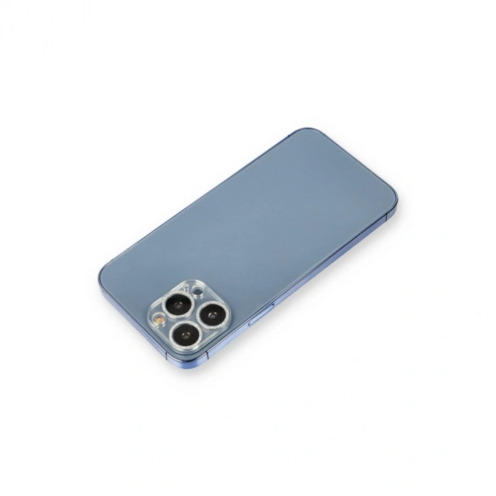 Apple İphone 12 Pro Shine Kamera Lens Koruma Cam - Gümüş