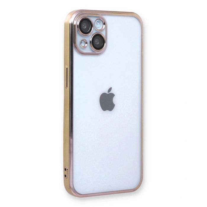 Apple İphone 13 Kılıf Razer Lensli Silikon - Gold