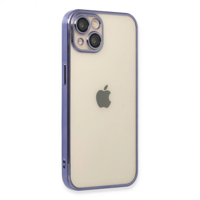 Apple İphone 13 Kılıf Razer Lensli Silikon - Mor