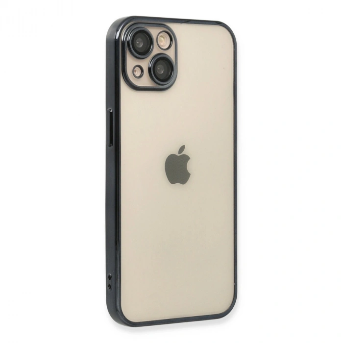 Apple İphone 13 Kılıf Razer Lensli Silikon - Siyah