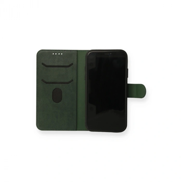 Apple İphone 13 Mini Kılıf Trend S Plus Kapaklı Kılıf - Yeşil