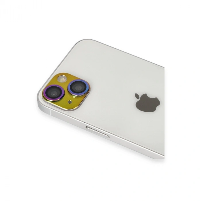 Apple İphone 13 Pers Alüminyum Kamera Lens - Rainbow