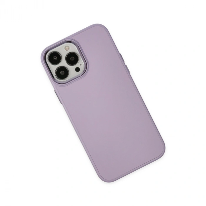 Apple İphone 13 Pro Kılıf Asya Deri Silikon - Lila