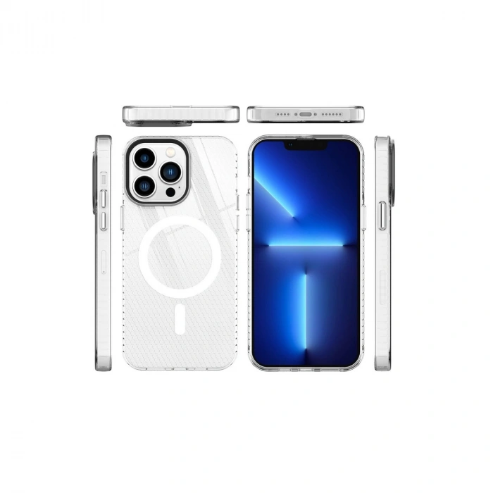 Apple İphone 13 Pro Kılıf Beta Magneticsafe Silikon - Şeffaf