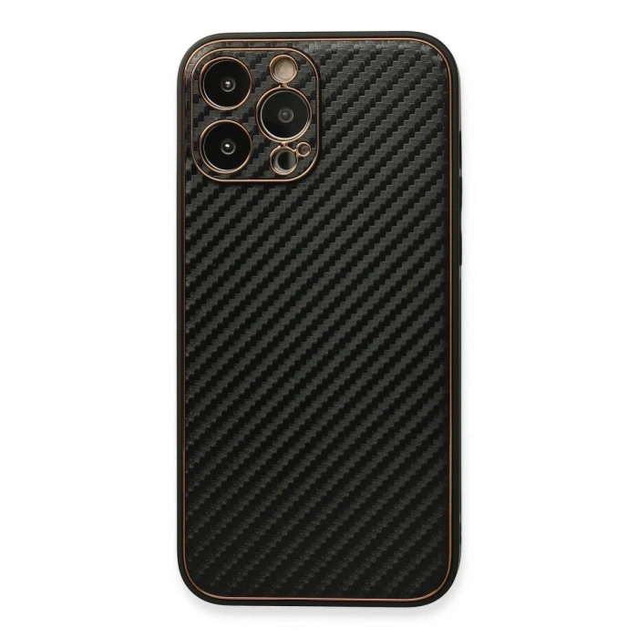 Apple İphone 13 Pro Kılıf Coco Karbon Silikon - Siyah