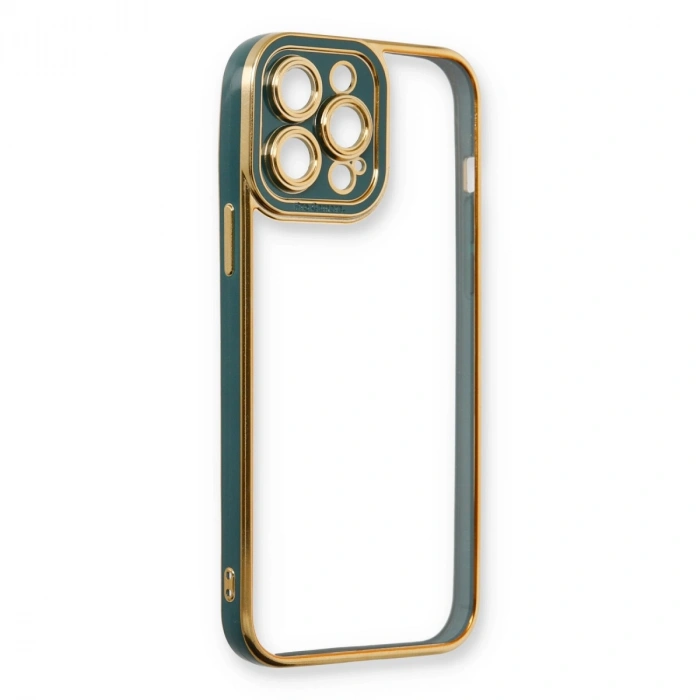 Apple İphone 13 Pro Kılıf Liva Lens Silikon - Yeşil