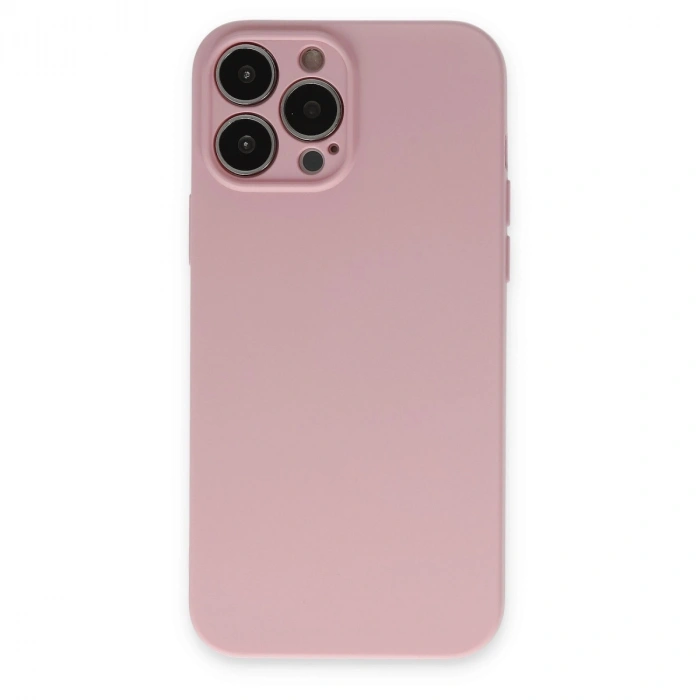 Apple İphone 13 Pro Kılıf Nano İçi Kadife Silikon - Pembe