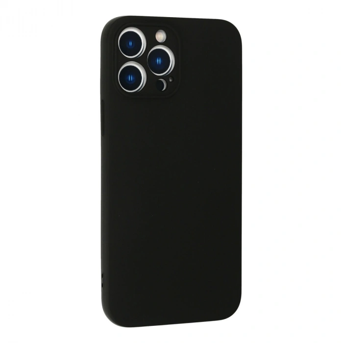 Apple İphone 13 Pro Kılıf Nano İçi Kadife Silikon - Siyah