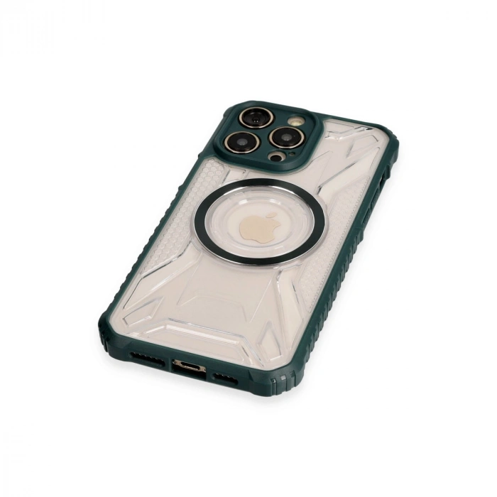Apple İphone 13 Pro Kılıf Prag Magneticsafe Kapak - Koyu Yeşil