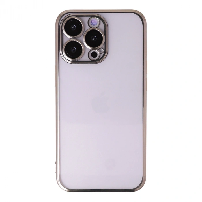 Apple İphone 13 Pro Kılıf Razer Lensli Silikon - Gold