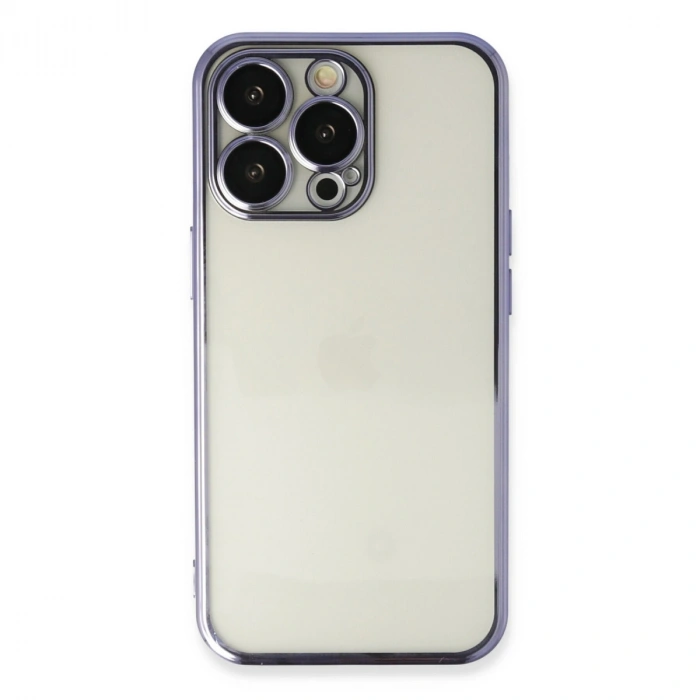 Apple İphone 13 Pro Kılıf Razer Lensli Silikon - Mor