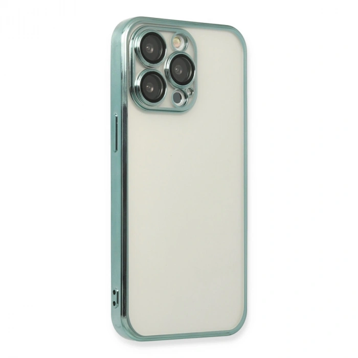 Apple İphone 13 Pro Kılıf Razer Lensli Silikon - Yeşil