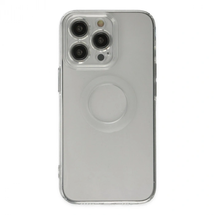 Apple İphone 13 Pro Kılıf Santa Lens Silikon - Şeffaf