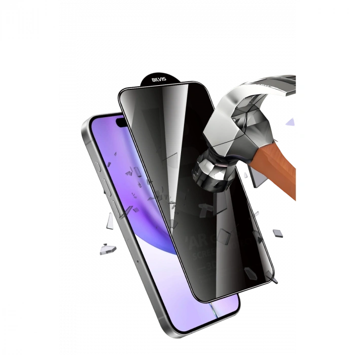 Apple İphone 13 Pro Max 5d Privacy Diamond Hayalet Cam Ekran Koruyucu