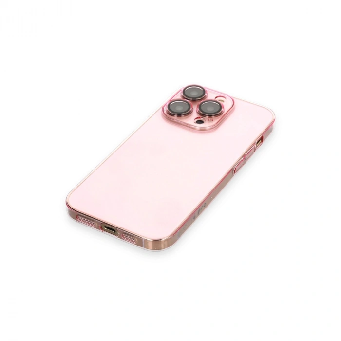 Apple İphone 13 Pro Max Kılıf Armada Lensli Kapak - Rose Gold