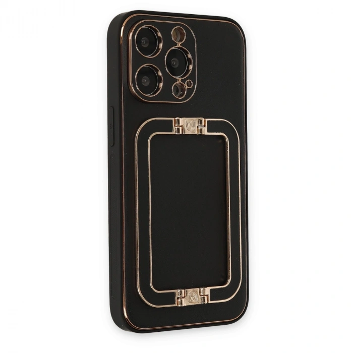 Apple İphone 13 Pro Max Kılıf Coco Elit Kapak - Siyah