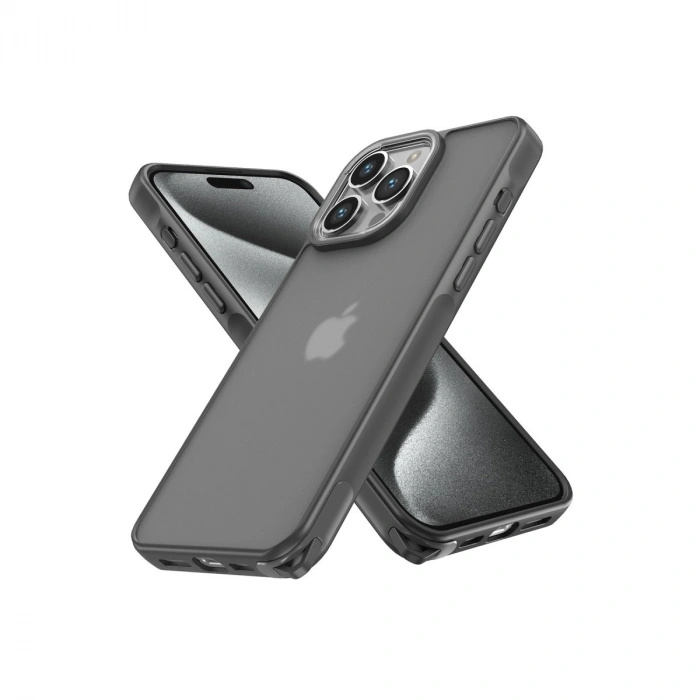 Apple İphone 13 Pro Max Kılıf Elegant Kapak - Titan Gri
