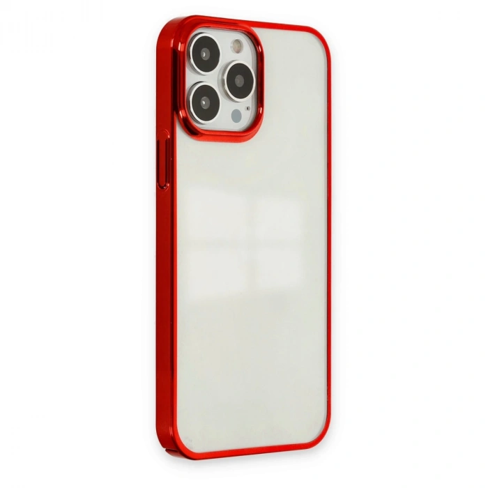 Apple İphone 13 Pro Max Kılıf Element Silikon - Kırmızı